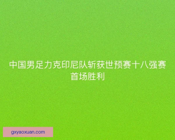 中国男足力克印尼队斩获世预赛十八强赛首场胜利
